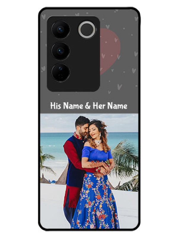 Custom Vivo V27 Pro 5G Custom Glass Mobile Case - Buy Love Design with Photo Online