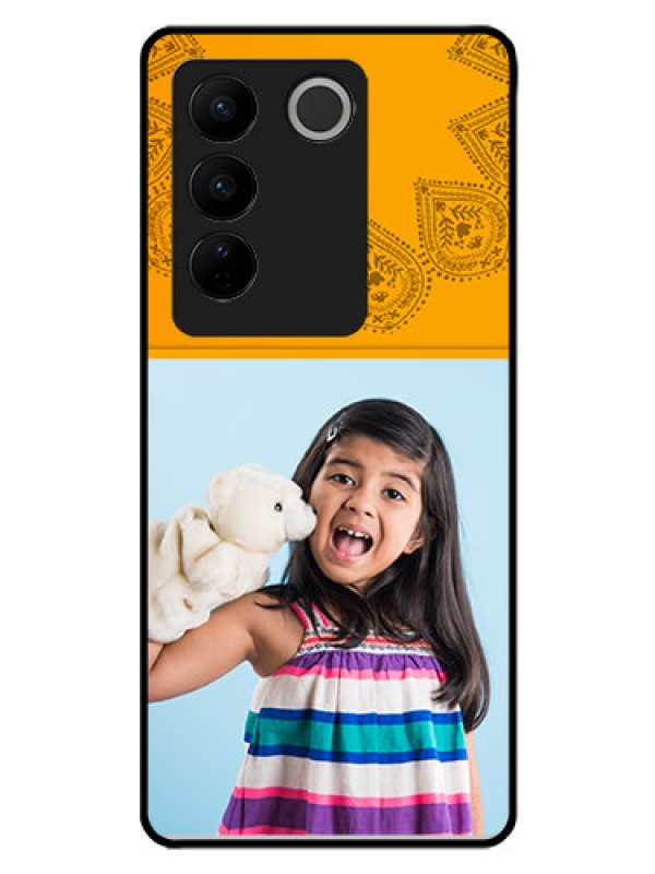 Custom Vivo V27 Pro 5G Personalized Glass Phone Case - Photo Wedding Design