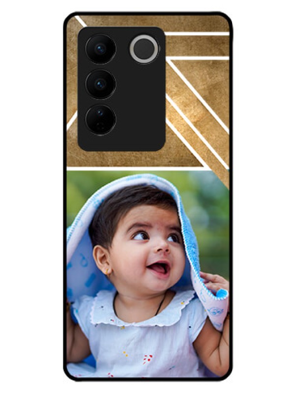 Custom Vivo V27 Pro 5G Personalized Glass Phone Case - Gradient Abstract Texture Design