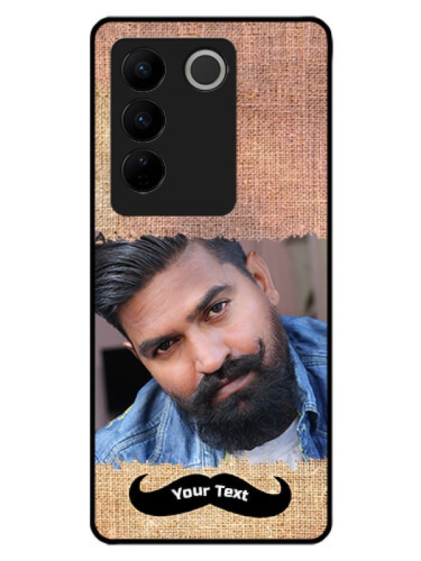 Custom Vivo V27 Pro 5G Personalized Glass Phone Case - with Texture Design