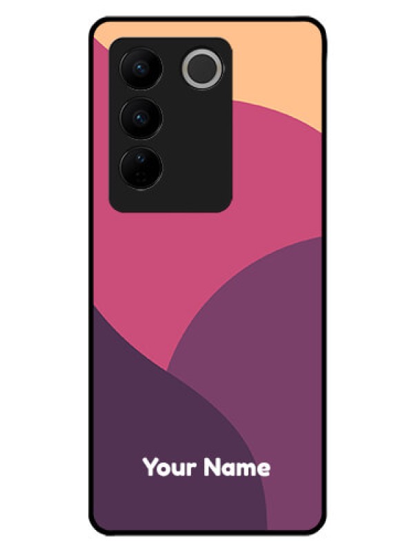 Custom Vivo V27 Pro Custom Glass Phone Case - Mixed Multi-colour abstract art Design