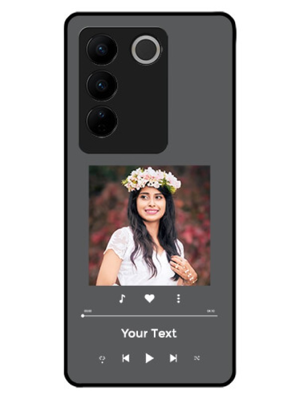 Custom Vivo V27 Pro Custom Glass Mobile Case - Play The Music Design