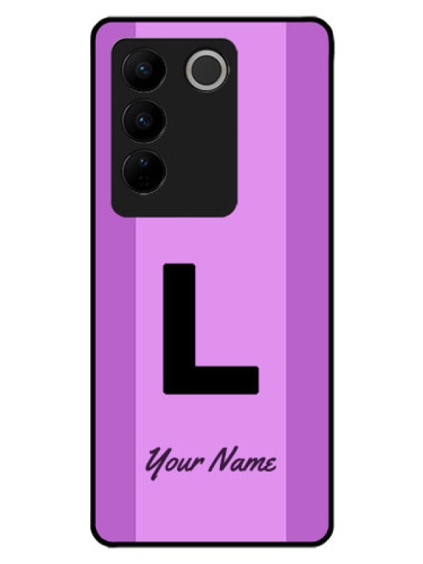 Custom Vivo V27 Pro Custom Glass Phone Case - Tricolor custom text Design