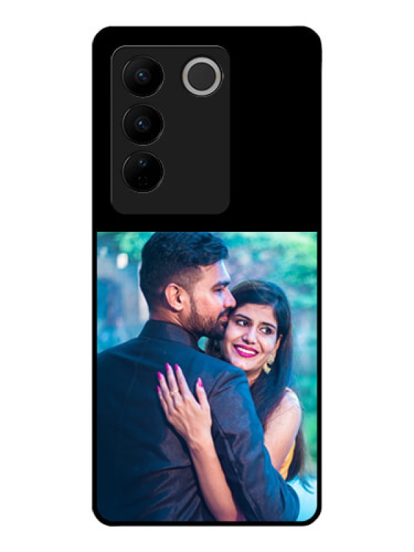 Custom Vivo V27 Pro Custom Glass Phone Case - Upload Full Picture With Custom Color Design