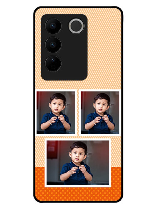 Custom Vivo V27 5G Photo Printing on Glass Case - Bulk Photos Upload Design