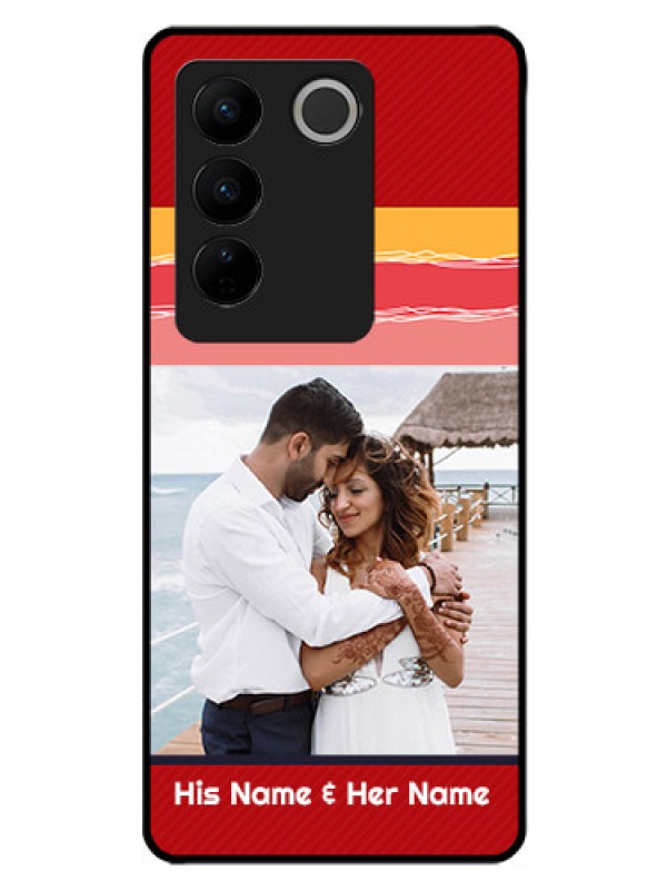 Custom Vivo V27 5G Custom Glass Mobile Case - Colorful Case Design