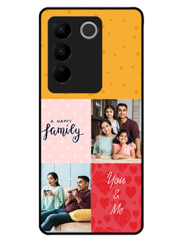 Custom Vivo V27 5G Personalized Glass Phone Case - Images with Quotes Design