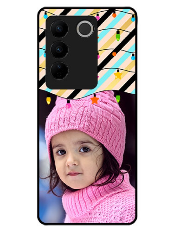 Custom Vivo V27 5G Custom Glass Mobile Case - Lights Hanging Design