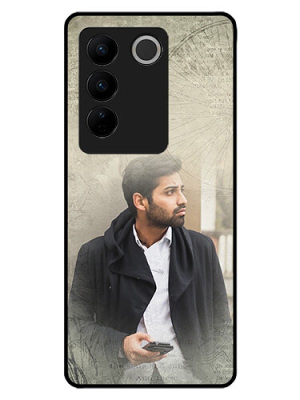 Custom Vivo V27 5G Custom Glass Phone Case - with vintage design