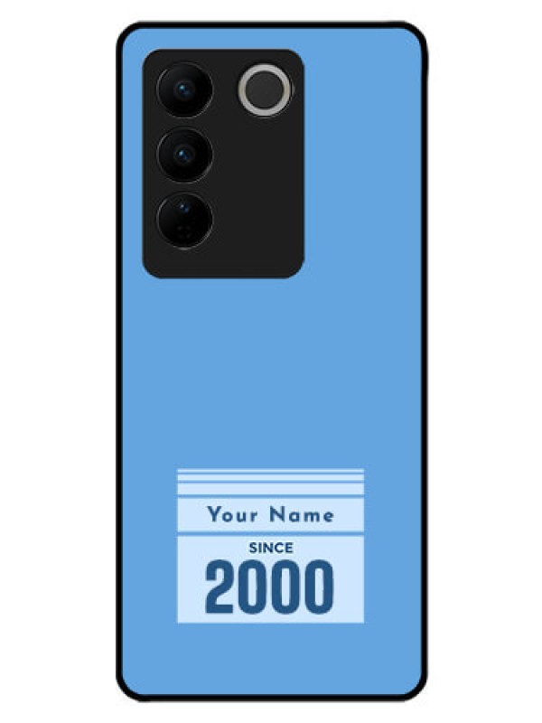 Custom Vivo V27 Custom Glass Mobile Case - Custom Year of birth Design