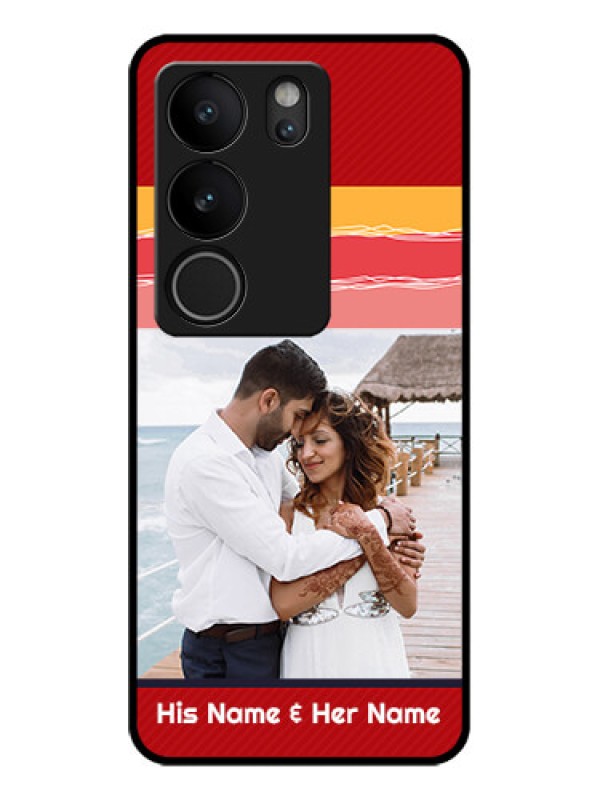 Custom Vivo V29 5G Custom Glass Phone Case - Colorful Case Design