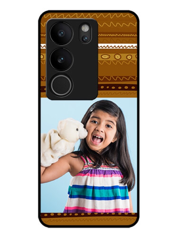 Custom Vivo V29 5G Custom Glass Phone Case - Friends Picture Upload Design