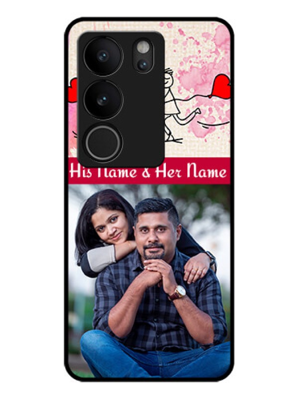 Custom Vivo V29 5G Custom Glass Phone Case - You And Me Case Design