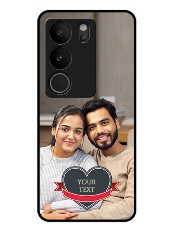 Custom Vivo V29 5G Custom Glass Phone Case - Just Married Couple Design