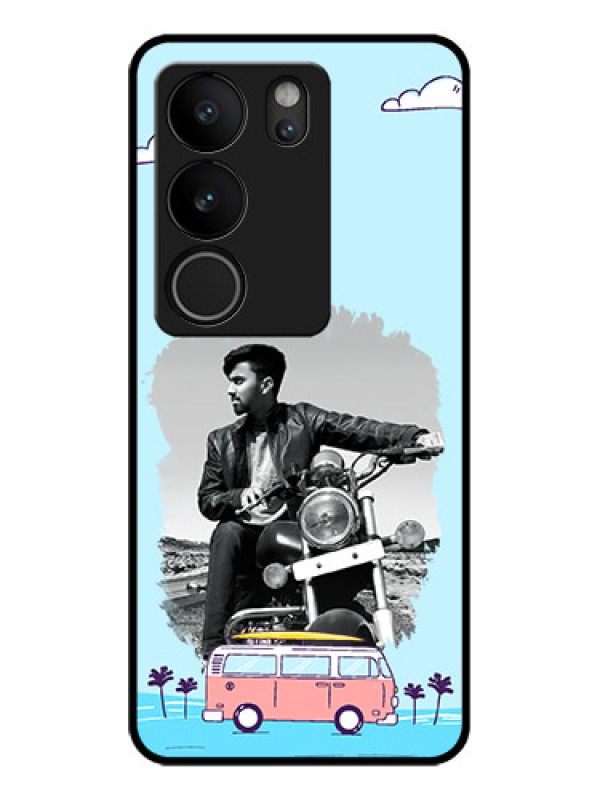 Custom Vivo V29 5G Custom Glass Phone Case - Travel & Adventure Design