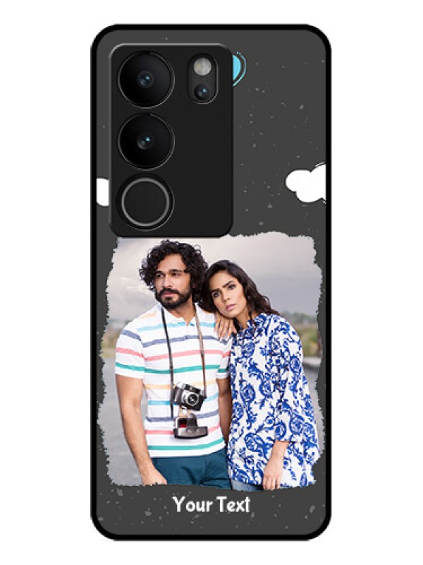 Custom Vivo V29 5G Custom Glass Phone Case - Splashes With Love Doodles Design