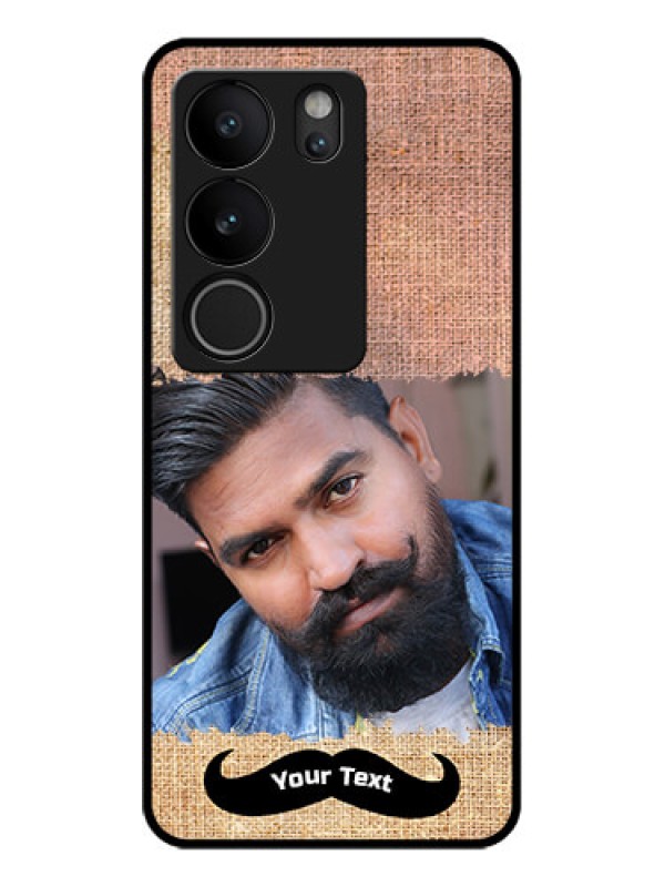 Custom Vivo V29 5G Custom Glass Phone Case - With Texture Design