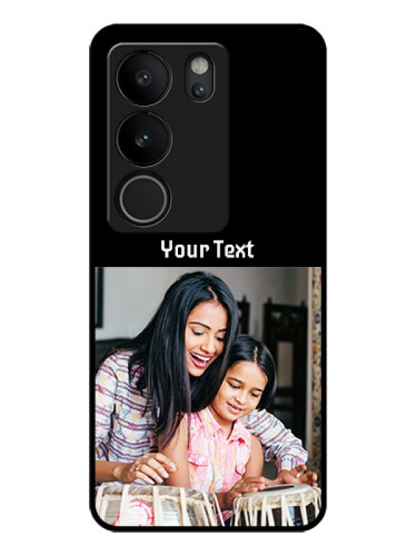 Custom Vivo V29 5G Custom Glass Phone Case - Photo With Name Design