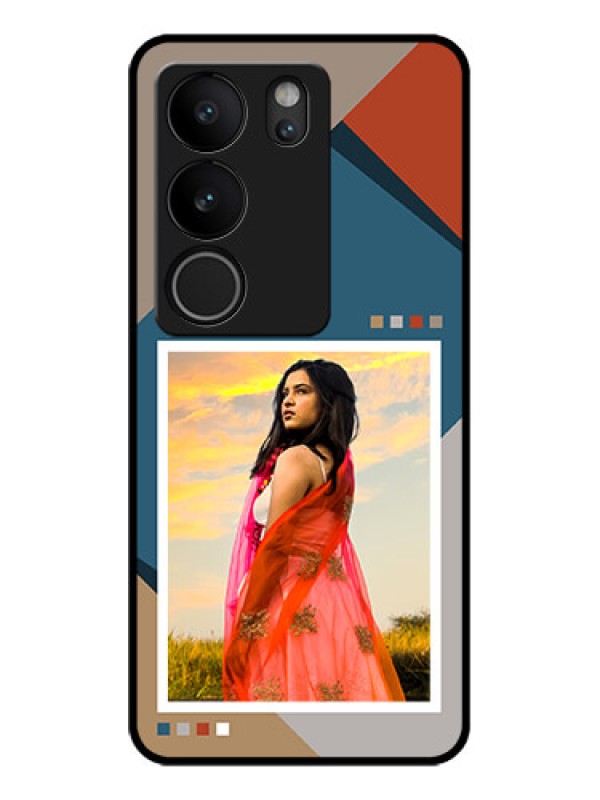 Custom Vivo V29 5G Custom Glass Phone Case - Retro Color Pallet Design