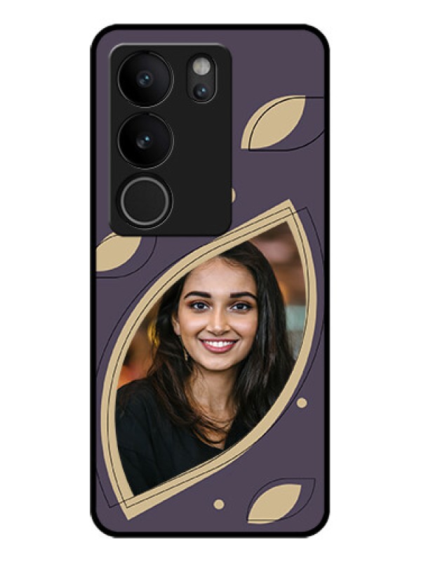 Custom Vivo V29 5G Custom Glass Phone Case - Falling Leaf Design