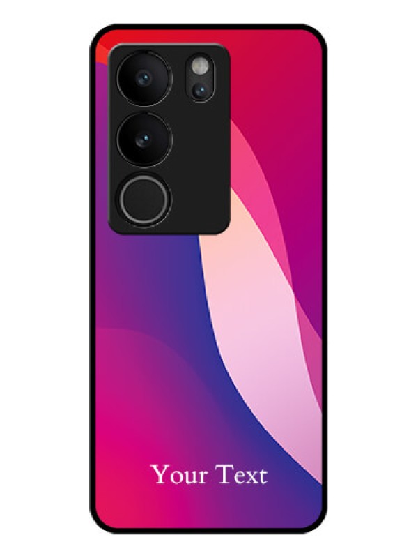 Custom Vivo V29 5G Custom Glass Phone Case - Digital Abstract Overlap Design