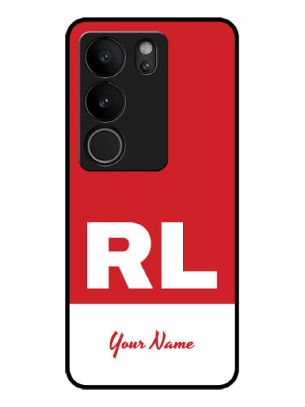 Custom Vivo V29 5G Custom Glass Phone Case - Dual Tone Custom Text Design