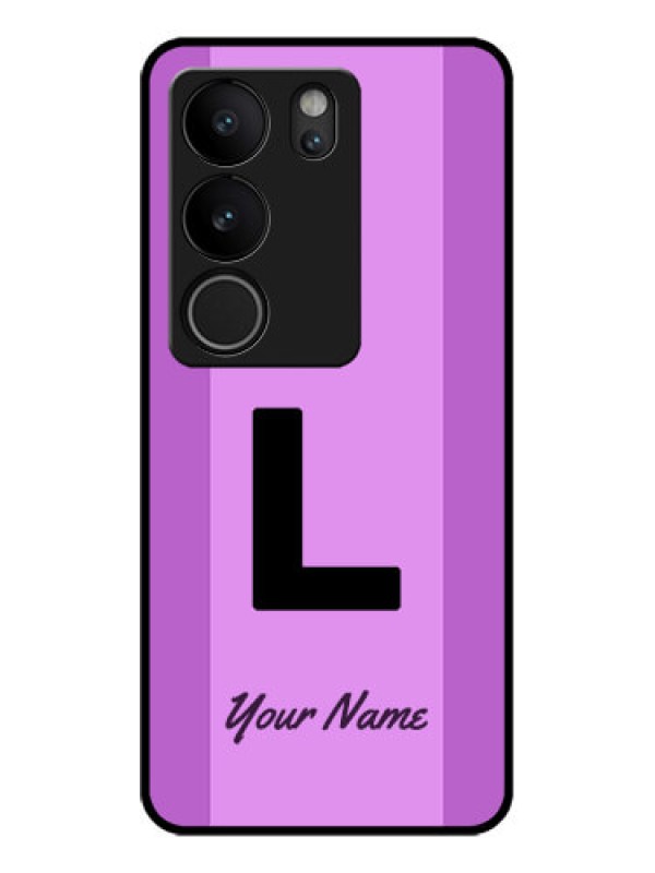 Custom Vivo V29 5G Custom Glass Phone Case - Tricolor Custom Text Design