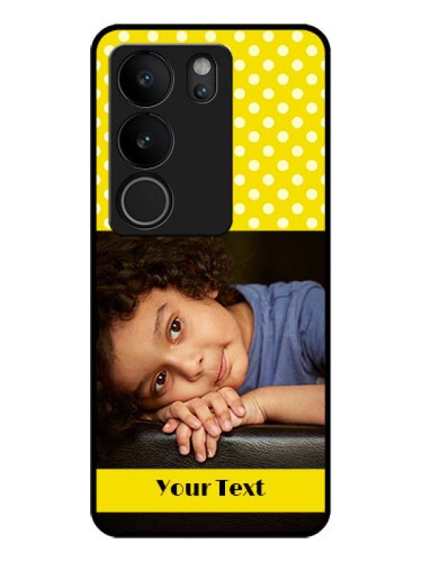 Custom Vivo V29 Pro 5G Custom Glass Phone Case - Bright Yellow Case Design