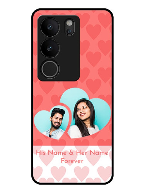 Custom Vivo V29 Pro 5G Custom Glass Phone Case - Couple Pic Upload Design