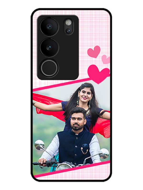 Custom Vivo V29 Pro 5G Custom Glass Phone Case - Love Shape Heart Design