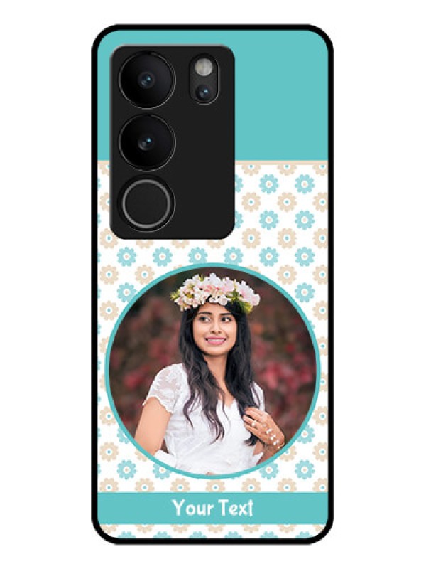 Custom Vivo V29 Pro 5G Custom Glass Phone Case - Beautiful Flowers Design
