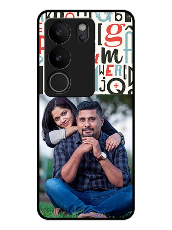 Custom Vivo V29 Pro 5G Custom Glass Phone Case - Alphabet Design