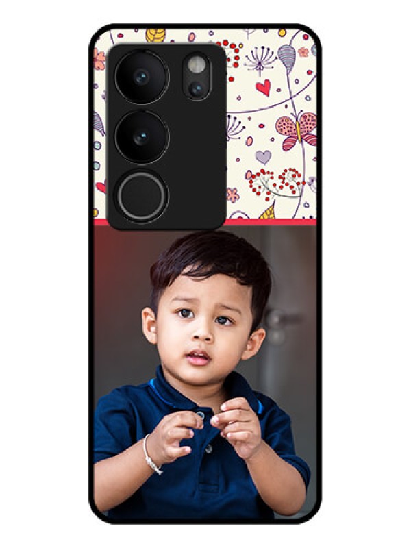 Custom Vivo V29 Pro 5G Custom Glass Phone Case - Premium Floral Design