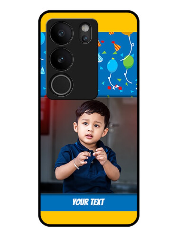 Custom Vivo V29 Pro 5G Custom Glass Phone Case - Birthday Wishes Design