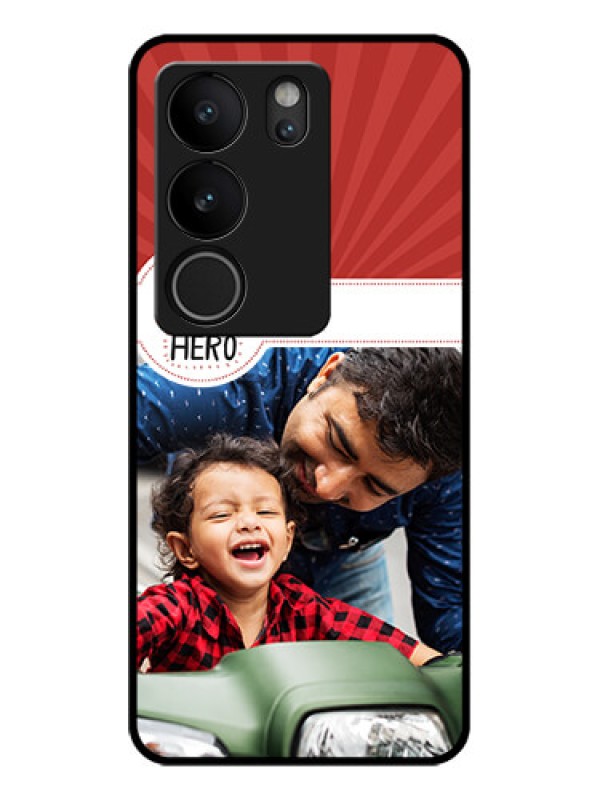 Custom Vivo V29 Pro 5G Custom Glass Phone Case - My Dad Hero Design