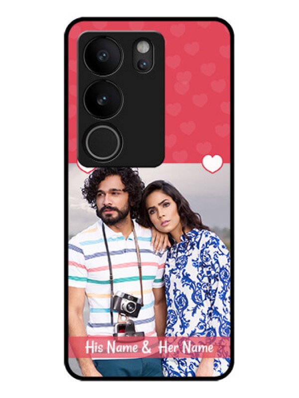 Custom Vivo V29 Pro 5G Custom Glass Phone Case - Simple Love Design