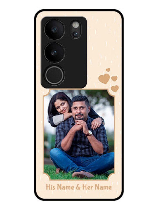 Custom Vivo V29 Pro 5G Custom Glass Phone Case - With Confetti Love Design