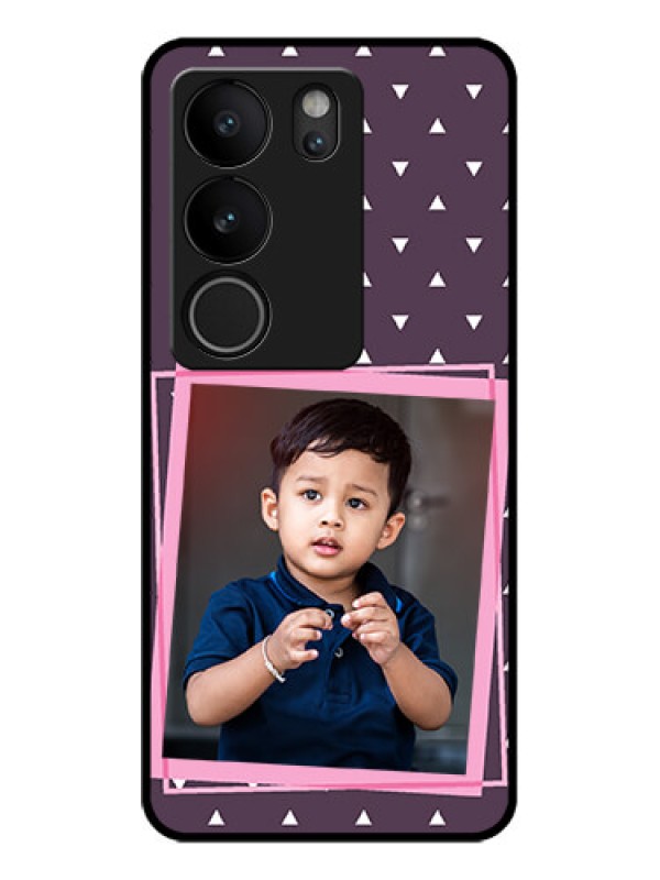 Custom Vivo V29 Pro 5G Custom Glass Phone Case - Triangle Pattern Dotted Design