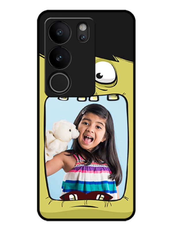 Custom Vivo V29 Pro 5G Custom Glass Phone Case - Cartoon Monster Back Case Design