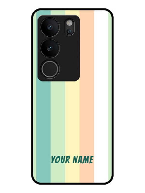 Custom Vivo V29 Pro 5G Custom Glass Phone Case - Multi - Colour Stripes Design