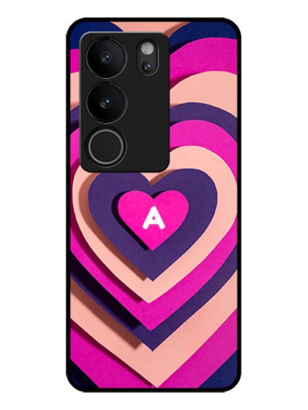 Custom Vivo V29 Pro 5G Custom Glass Phone Case - Cute Heart Pattern Design