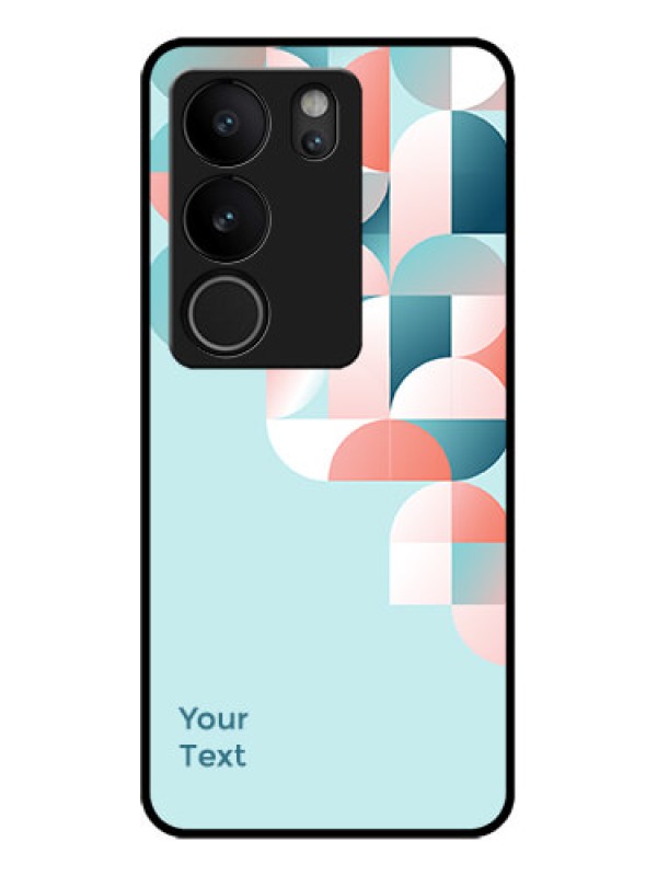 Custom Vivo V29 Pro 5G Custom Glass Phone Case - Stylish Semi - Circle Pattern Design