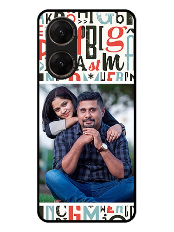 Custom Vivo V29E 5G Custom Glass Phone Case - Alphabet Design