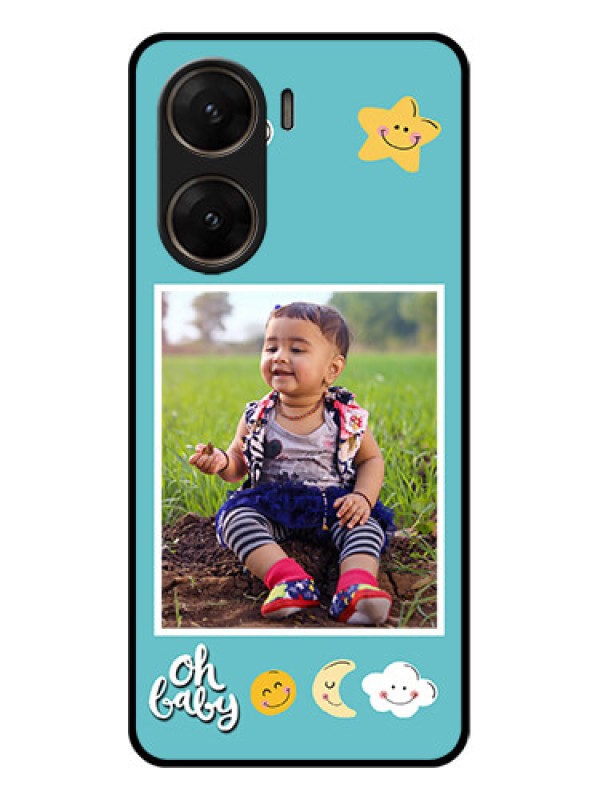 Custom Vivo V29E 5G Custom Glass Phone Case - Smiley Kids Stars Design