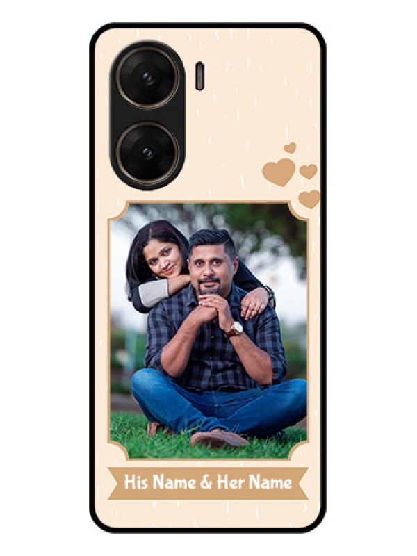 Custom Vivo V29E 5G Custom Glass Phone Case - With Confetti Love Design