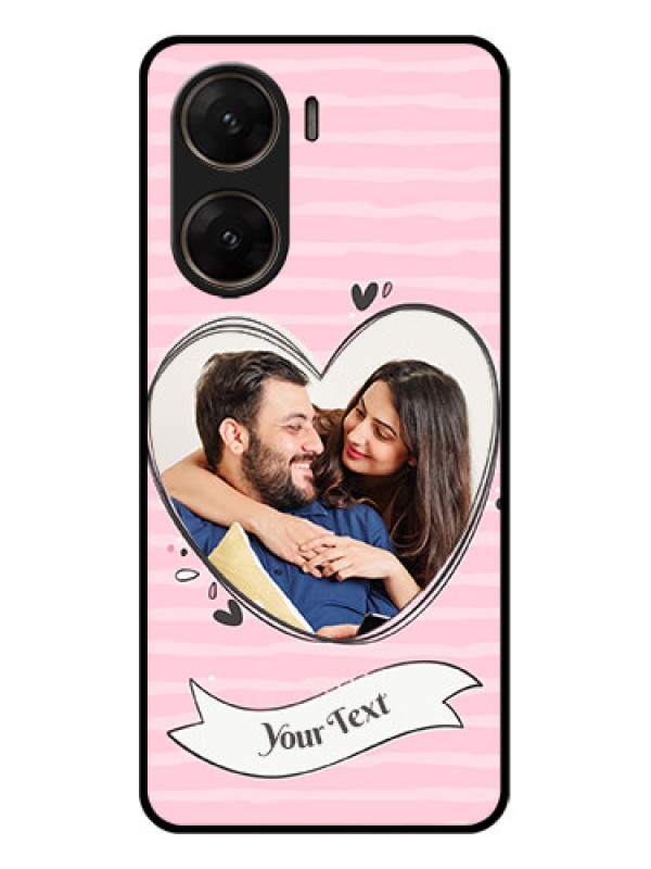 Custom Vivo V29E 5G Custom Glass Phone Case - Vintage Heart Design