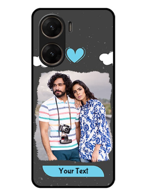 Custom Vivo V29E 5G Custom Glass Phone Case - Splashes With Love Doodles Design