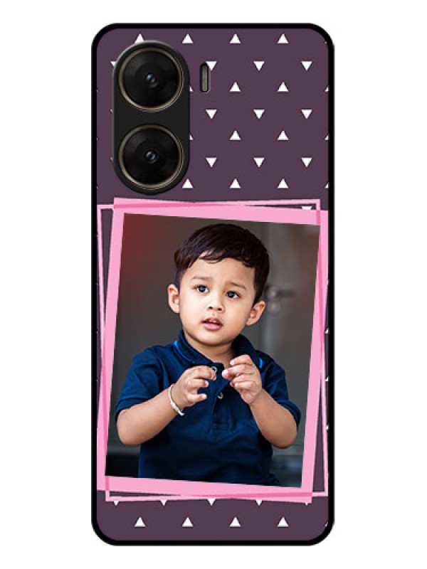Custom Vivo V29E 5G Custom Glass Phone Case - Triangle Pattern Dotted Design