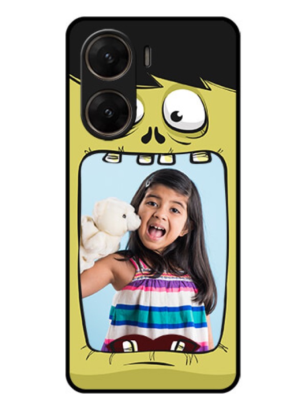 Custom Vivo V29E 5G Custom Glass Phone Case - Cartoon Monster Back Case Design