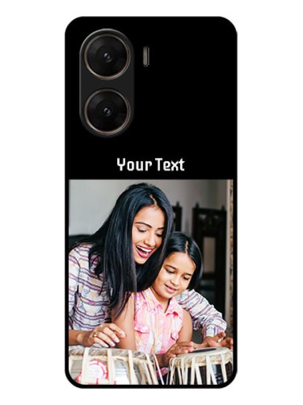 Custom Vivo V29E 5G Custom Glass Phone Case - Photo With Name Design